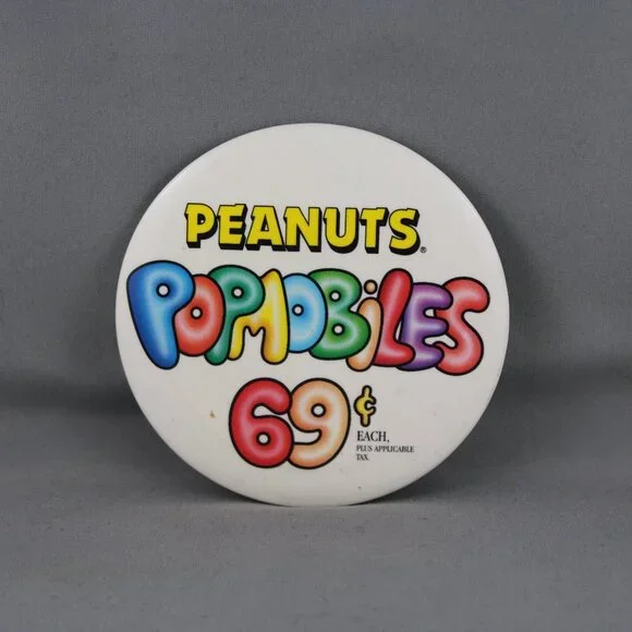 Rare 1980s Mc Donald's Staff Pin - - Peanut's Pop Mobiles - Cup Holders - Picture 3 of 3